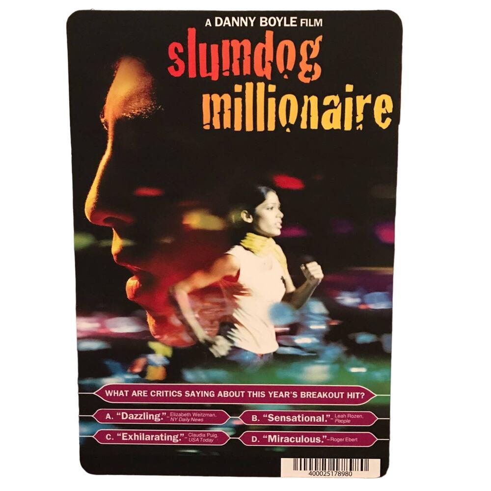 Mini Movie Poster - Slumdog Millionaire - Art Home Office Decor Fits A5 Frame